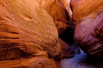 Upper red cave slot canyon. Canyoneering Utah East Zion Experiences